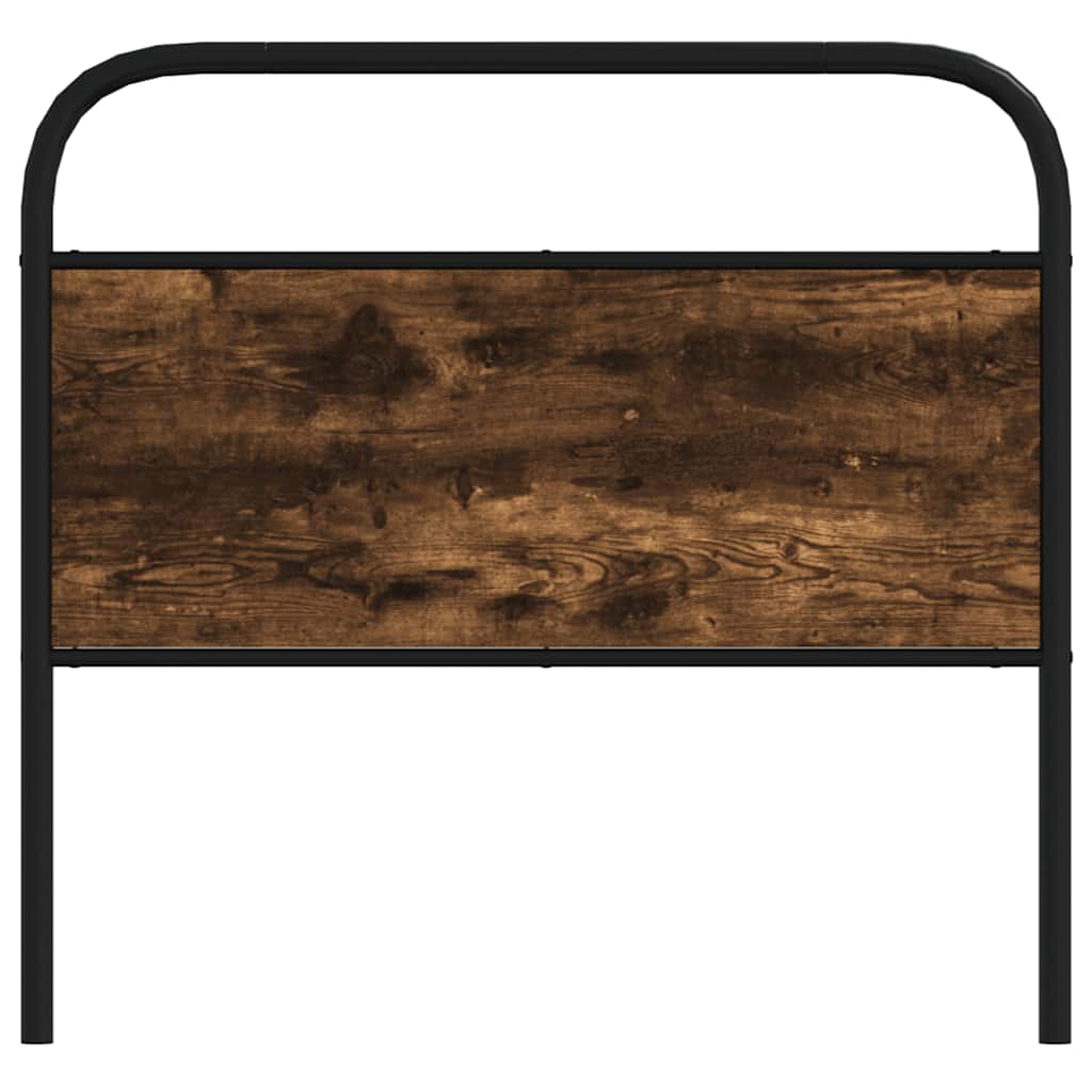 vidaXL Ersatz-Kopfteil Räuchereiche 107 cm Stahl und Holzwerkstoff
