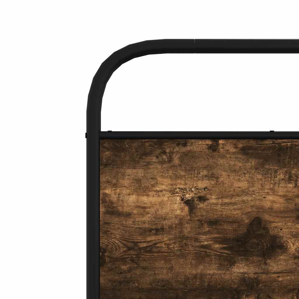 vidaXL Ersatz-Kopfteil Räuchereiche 107 cm Stahl und Holzwerkstoff