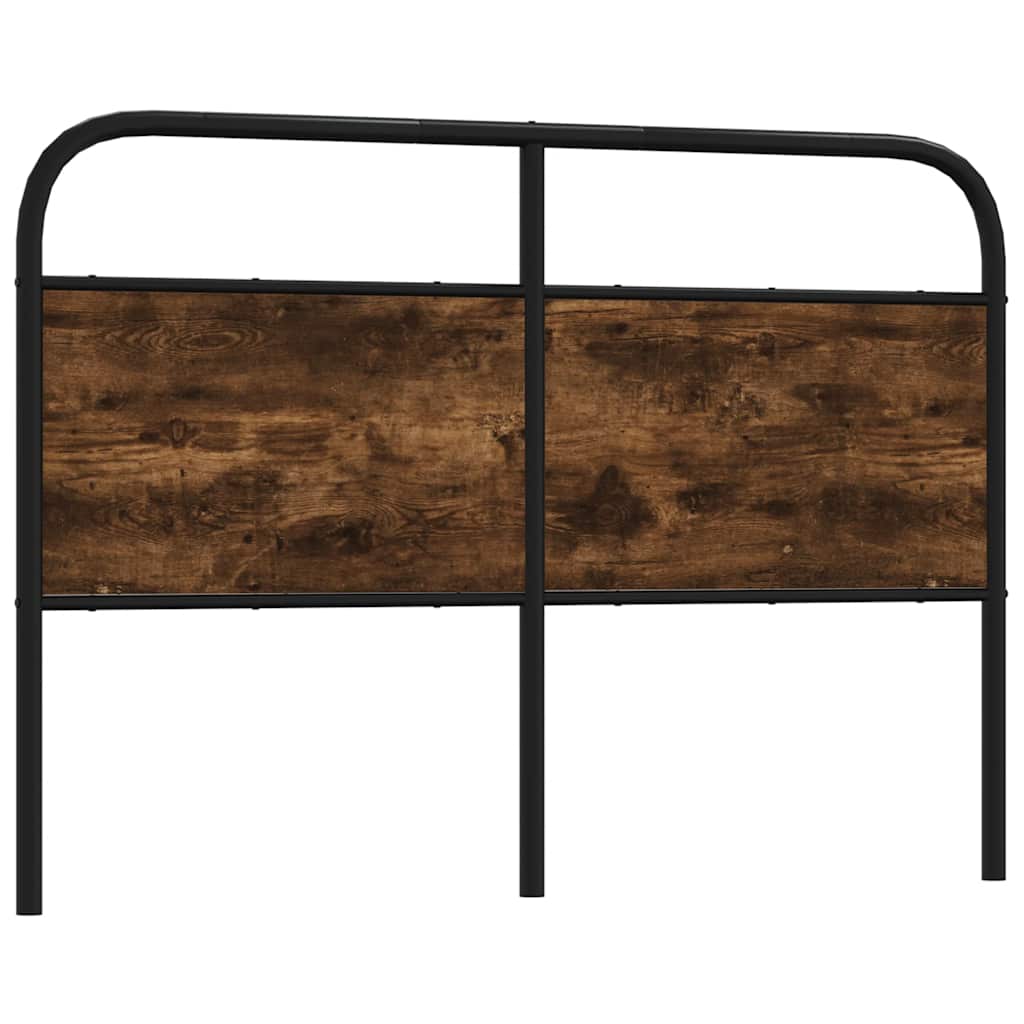 vidaXL Ersatz-Kopfteil Räuchereiche 120 cm Stahl und Holzwerkstoff