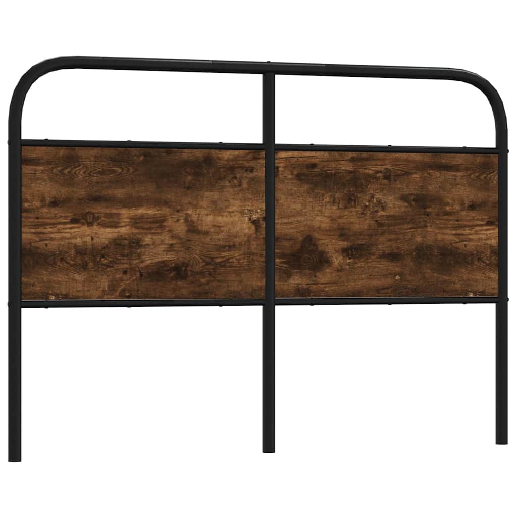 vidaXL Ersatz-Kopfteil Räuchereiche 135 cm Stahl und Holzwerkstoff
