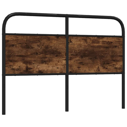 vidaXL Ersatz-Kopfteil Räuchereiche 135 cm Stahl und Holzwerkstoff