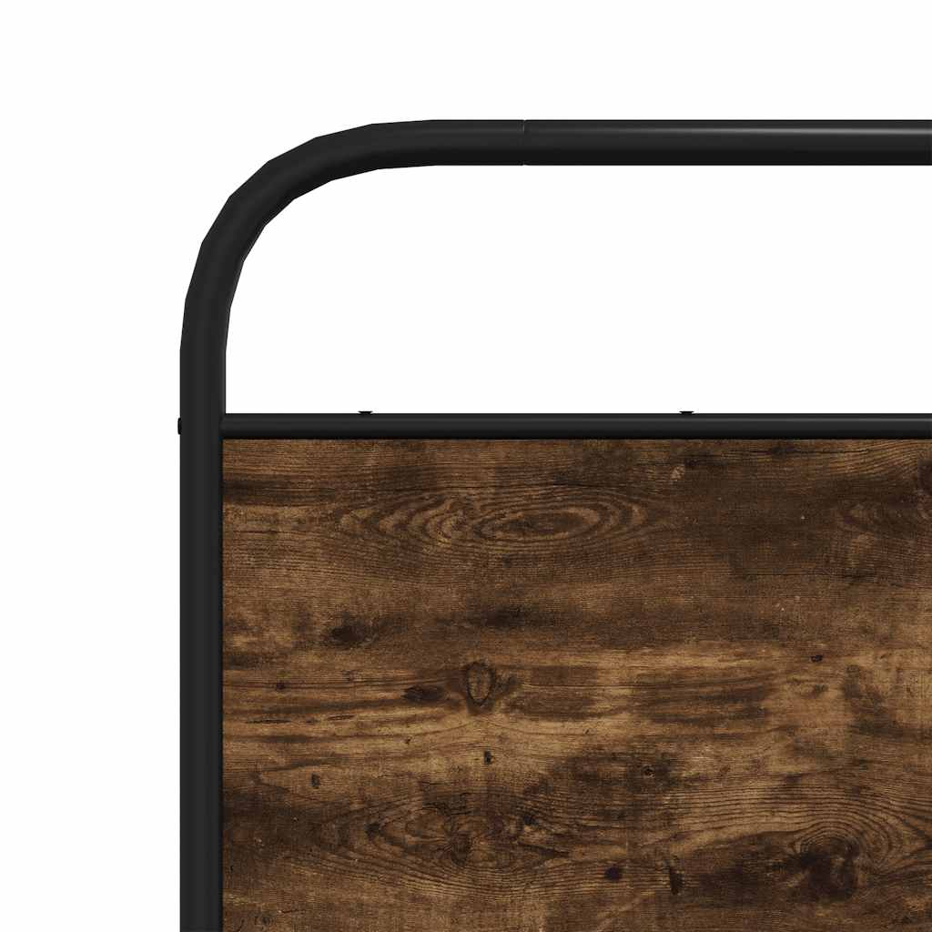 vidaXL Ersatz-Kopfteil Räuchereiche 135 cm Stahl und Holzwerkstoff