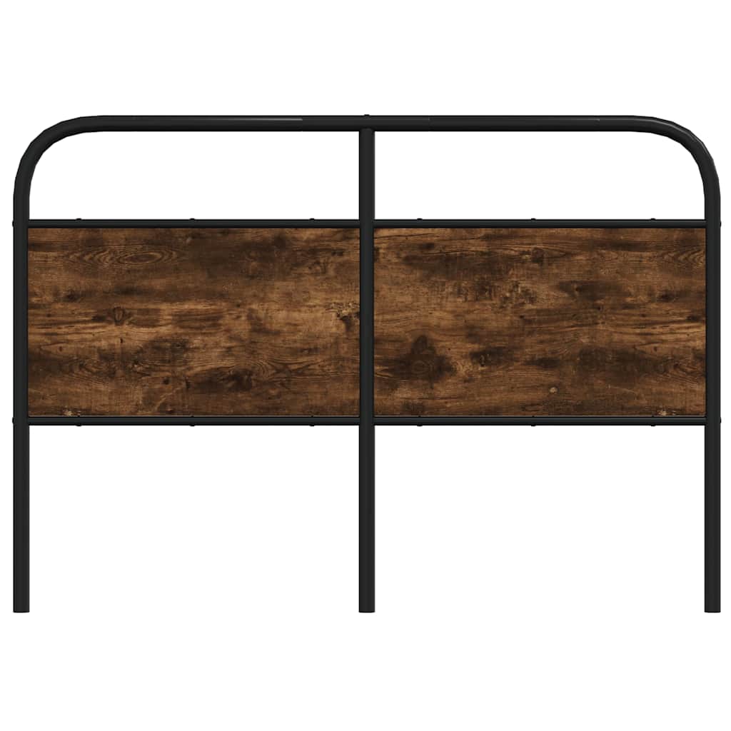 vidaXL Ersatz-Kopfteil Räuchereiche 140 cm Stahl und Holzwerkstoff