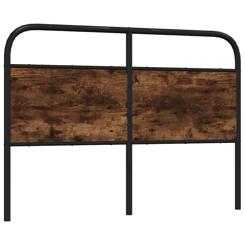 vidaXL Ersatz-Kopfteil Räuchereiche 140 cm Stahl und Holzwerkstoff
