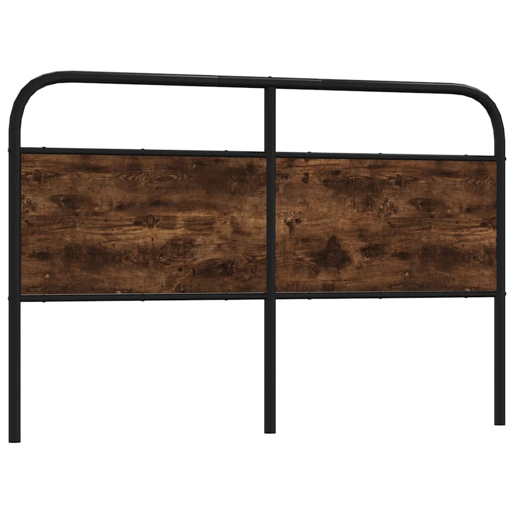 vidaXL Ersatz-Kopfteil Räuchereiche 160 cm Stahl und Holzwerkstoff