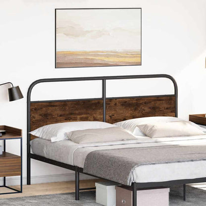 vidaXL Ersatz-Kopfteil Räuchereiche 160 cm Stahl und Holzwerkstoff