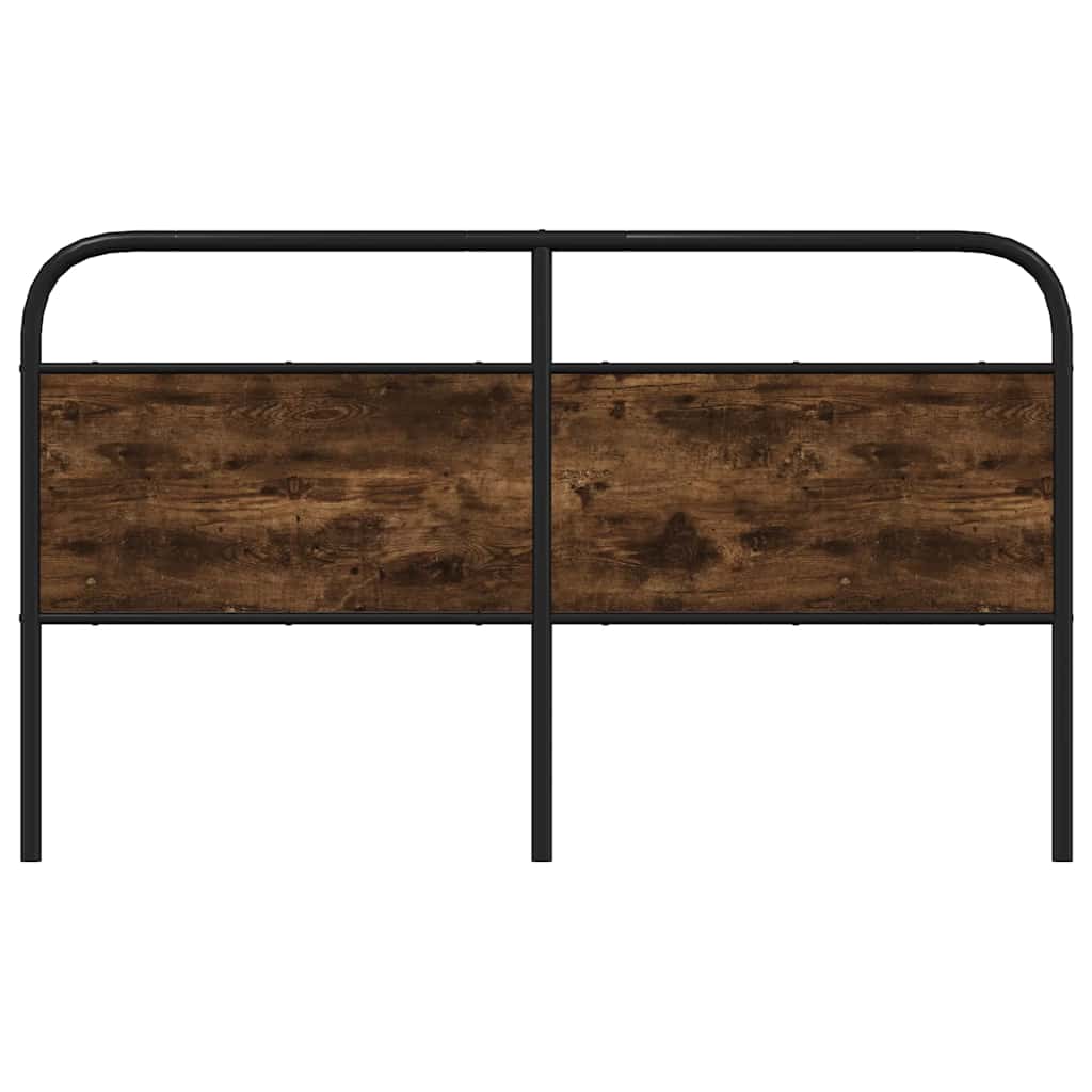 vidaXL Ersatz-Kopfteil Räuchereiche 160 cm Stahl und Holzwerkstoff