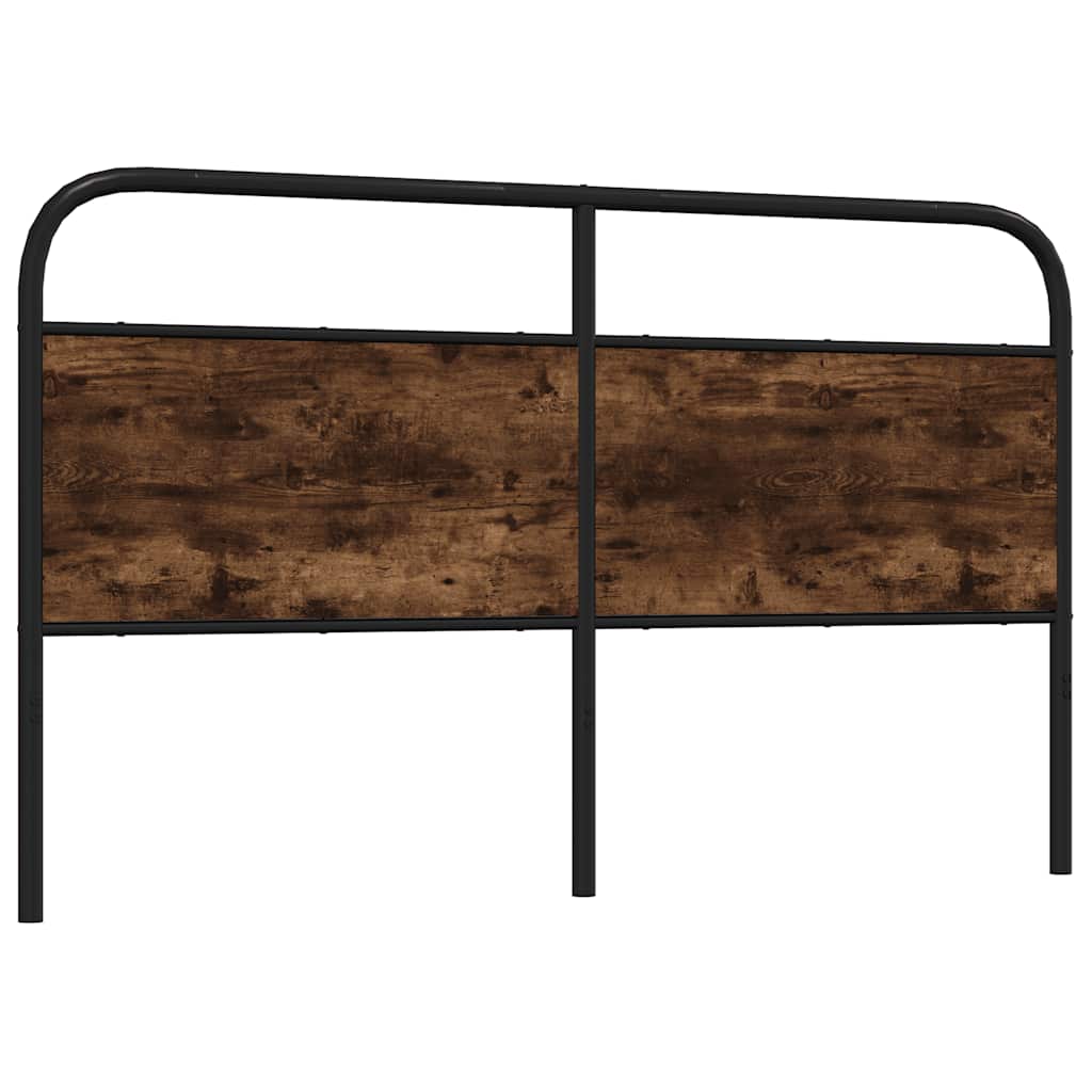 vidaXL Ersatz-Kopfteil Räuchereiche 160 cm Stahl und Holzwerkstoff