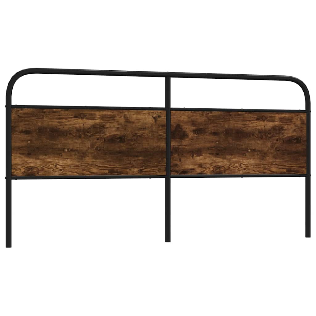 vidaXL Ersatz-Kopfteil Räuchereiche 180 cm Stahl und Holzwerkstoff