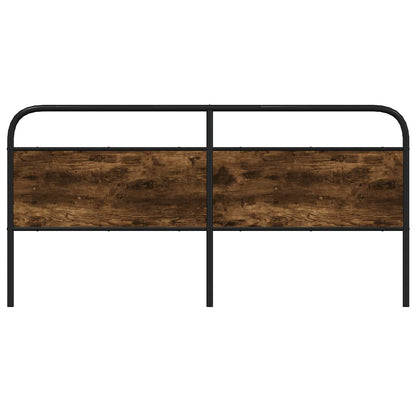 vidaXL Ersatz-Kopfteil Räuchereiche 180 cm Stahl und Holzwerkstoff