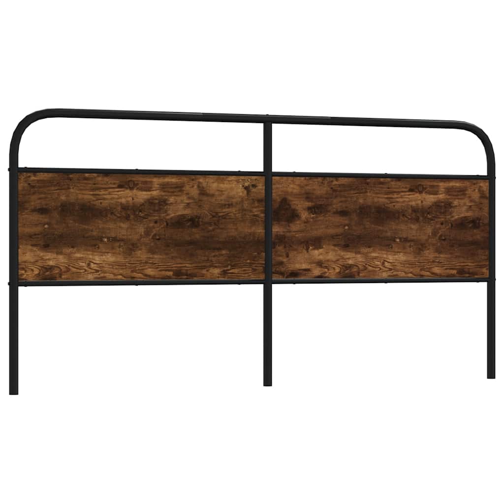 vidaXL Ersatz-Kopfteil Räuchereiche 190 cm Stahl und Holzwerkstoff