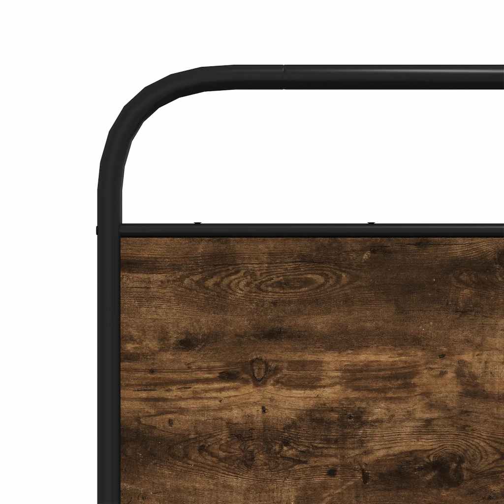 vidaXL Ersatz-Kopfteil Räuchereiche 200 cm Stahl und Holzwerkstoff