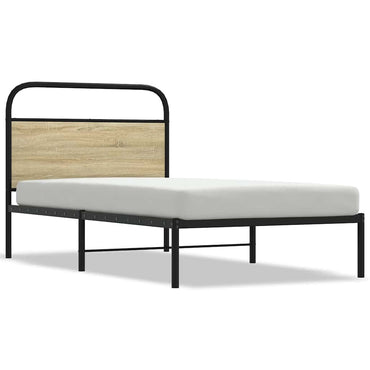 vidaXL Bettgestell ohne Matratze 90x200 cm Sonoma-Eiche Holzwerkstoff