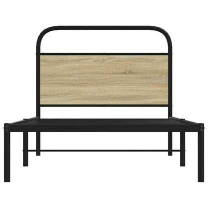 vidaXL Bettgestell ohne Matratze 90x200 cm Sonoma-Eiche Holzwerkstoff