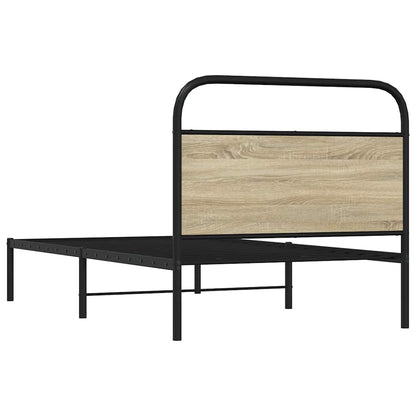 vidaXL Bettgestell ohne Matratze 90x200 cm Sonoma-Eiche Holzwerkstoff