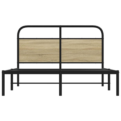 vidaXL Bettgestell ohne Matratze 140x190 cm Sonoma-Eiche Holzwerkstoff