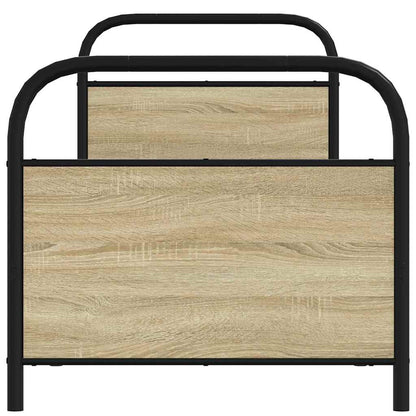 vidaXL Bettgestell ohne Matratze 75x190 cm Sonoma-Eiche Holzwerkstoff