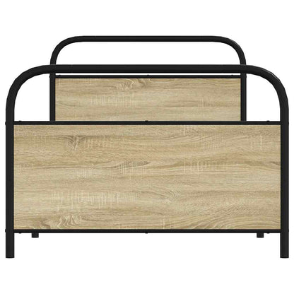 vidaXL Bettgestell ohne Matratze 100x190 cm Sonoma-Eiche Holzwerkstoff