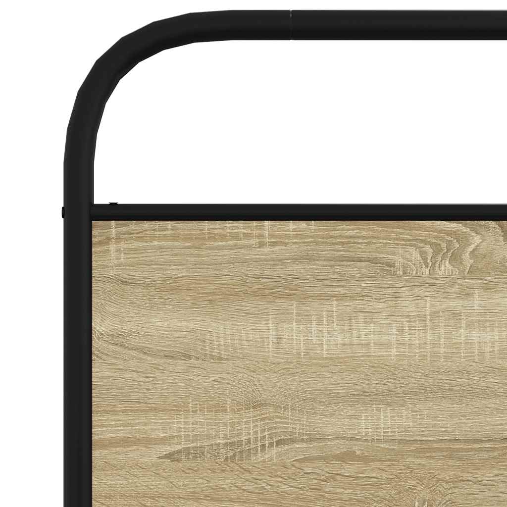 vidaXL Bettgestell ohne Matratze 107x203 cm Sonoma-Eiche Holzwerkstoff