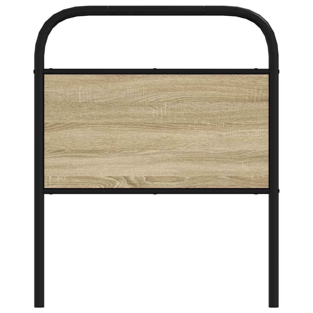 vidaXL Ersatz-Kopfteil Sonoma-Eiche 80 cm Stahl und Holzwerkstoff