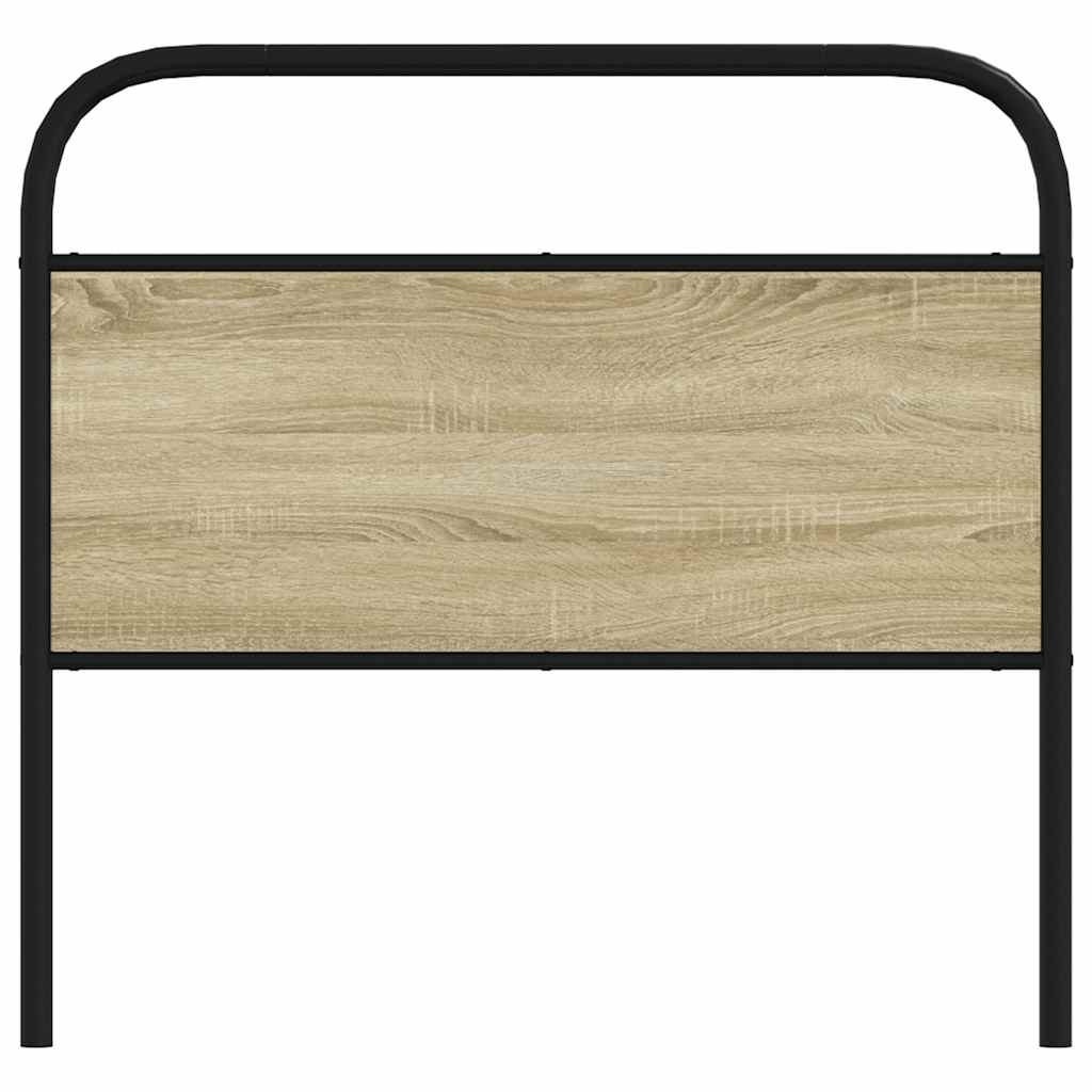 vidaXL Ersatz-Kopfteil Sonoma-Eiche 107 cm Stahl und Holzwerkstoff