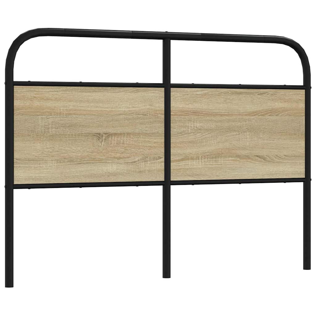 vidaXL Ersatz-Kopfteil Sonoma-Eiche 135 cm Stahl und Holzwerkstoff