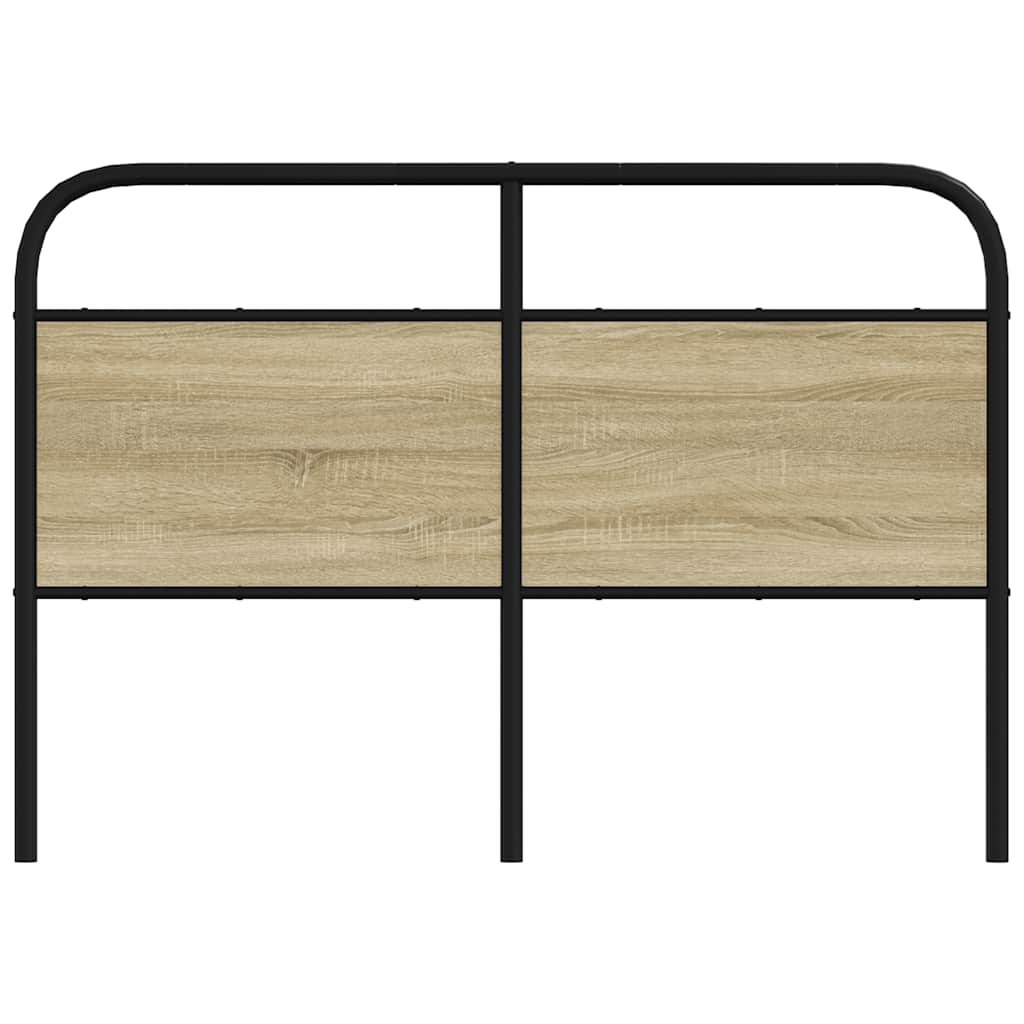 vidaXL Ersatz-Kopfteil Sonoma-Eiche 135 cm Stahl und Holzwerkstoff