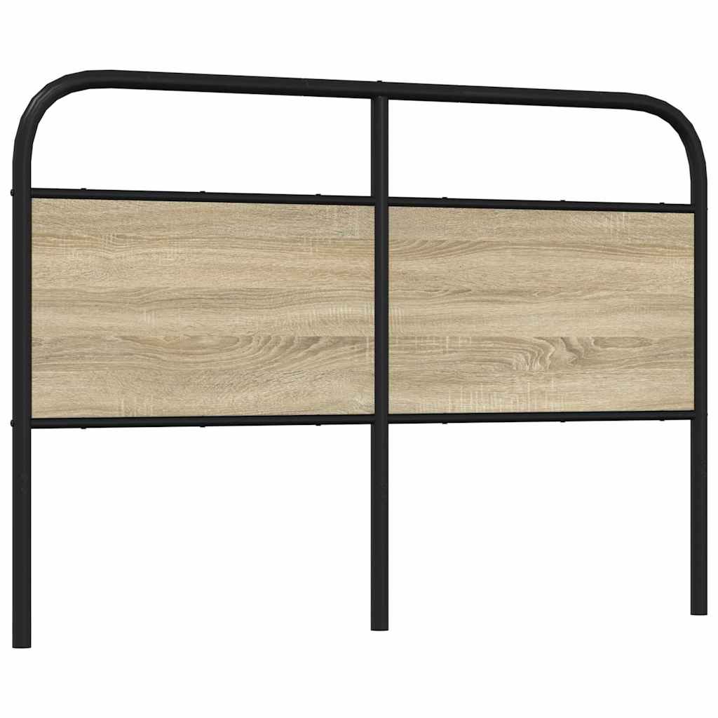 vidaXL Ersatz-Kopfteil Sonoma-Eiche 135 cm Stahl und Holzwerkstoff