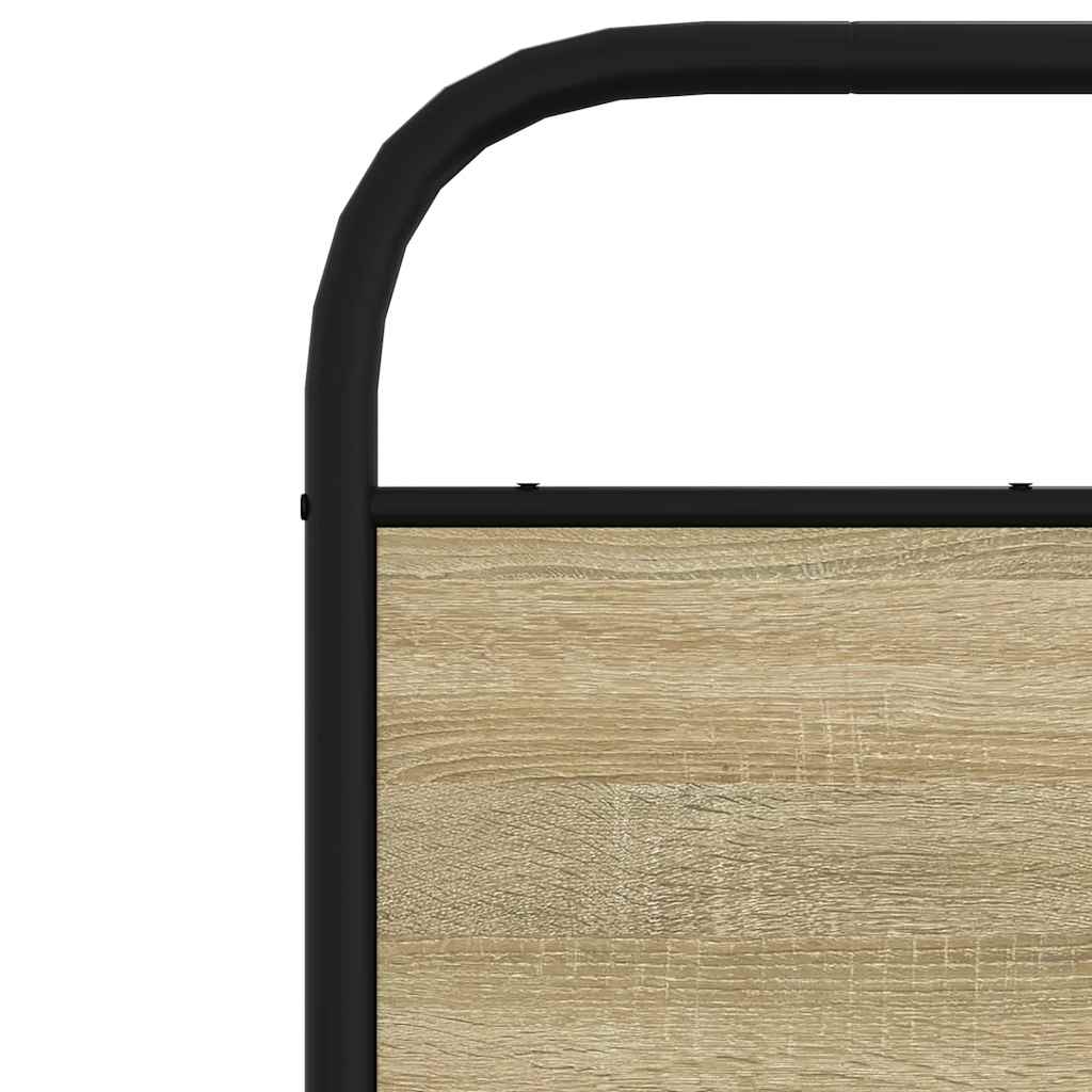 vidaXL Ersatz-Kopfteil Sonoma-Eiche 135 cm Stahl und Holzwerkstoff