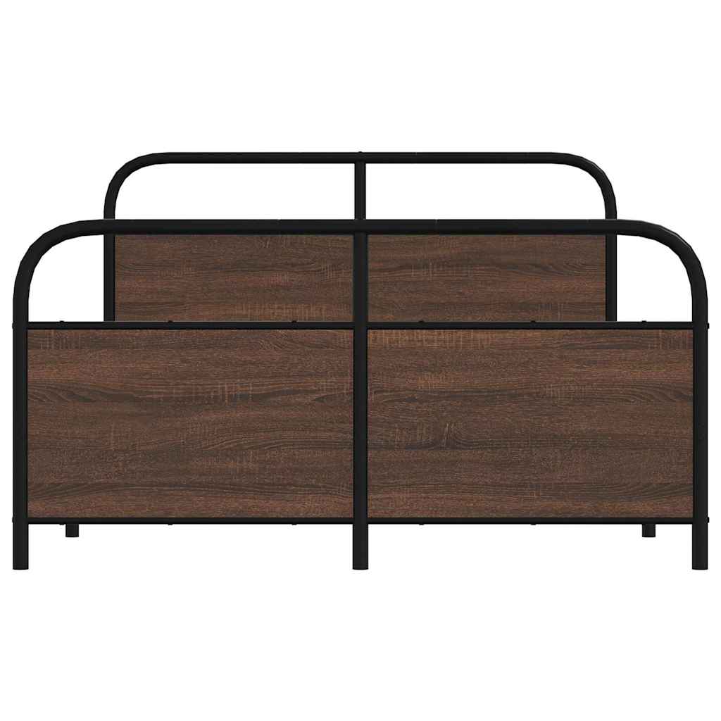 vidaXL Bettgestell ohne Matratze 120x200 cm Braun Eichen-Optik