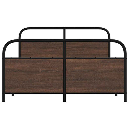 vidaXL Bettgestell ohne Matratze 120x200 cm Braun Eichen-Optik