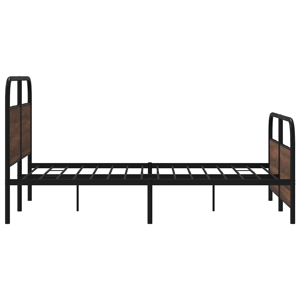 vidaXL Bettgestell ohne Matratze 120x200 cm Braun Eichen-Optik