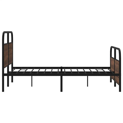 vidaXL Bettgestell ohne Matratze 120x200 cm Braun Eichen-Optik
