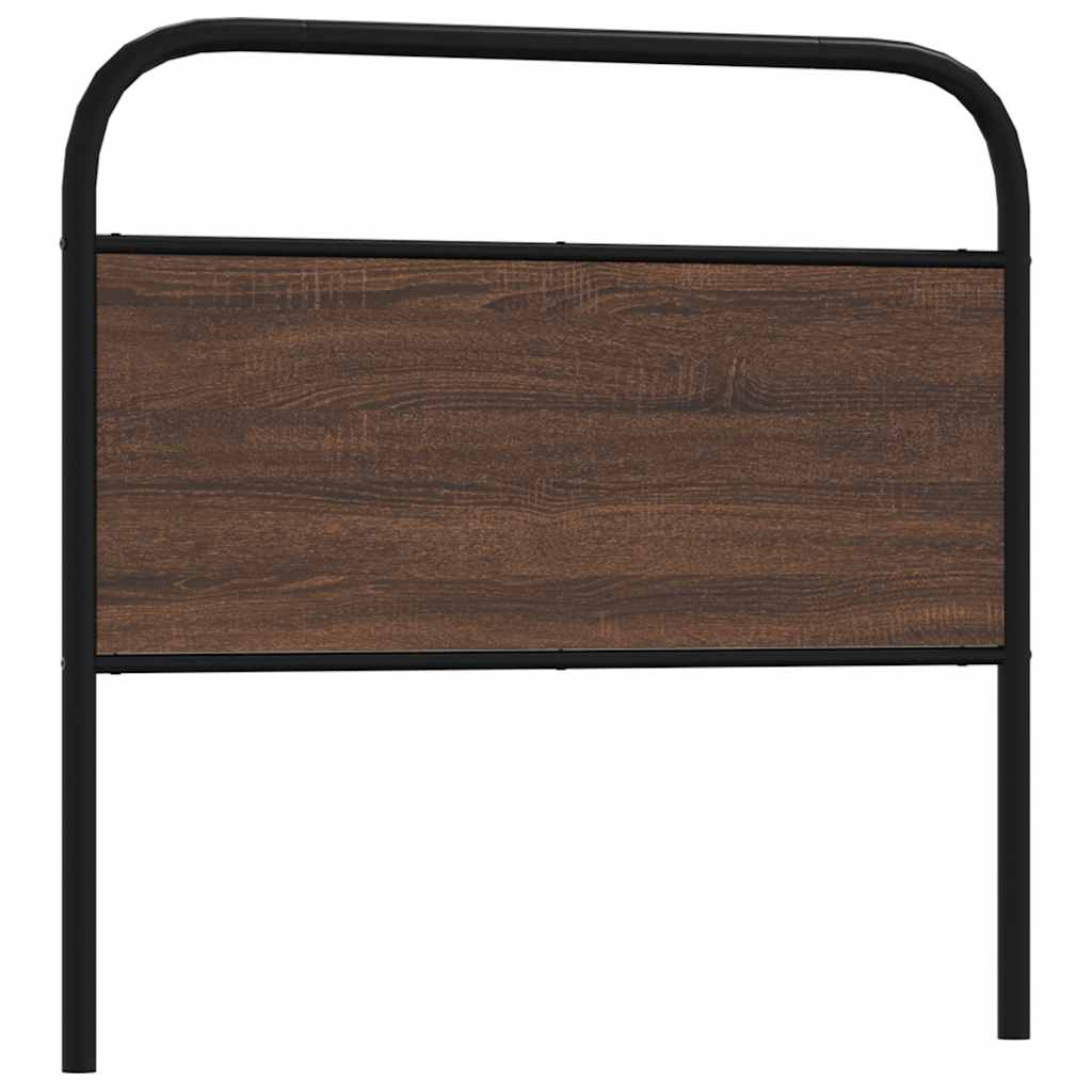 vidaXL Ersatz-Kopfteil Braun Eichen-Optik 90 cm Stahl und Holzwerkstoff
