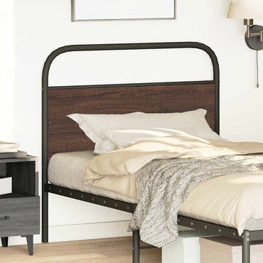 vidaXL Ersatz-Kopfteil Braun Eichen-Optik 107 cm Stahl und Holzwerkstoff