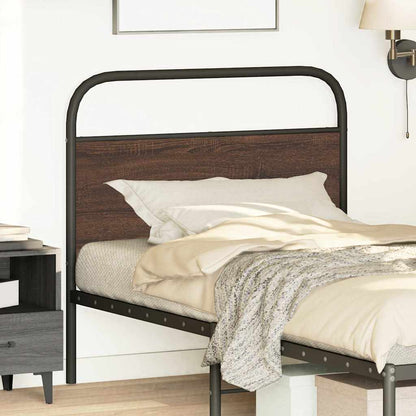 vidaXL Ersatz-Kopfteil Braun Eichen-Optik 107 cm Stahl und Holzwerkstoff