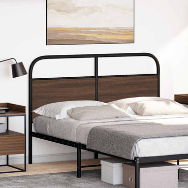 vidaXL Ersatz-Kopfteil Braun Eichen-Optik 120 cm Stahl und Holzwerkstoff