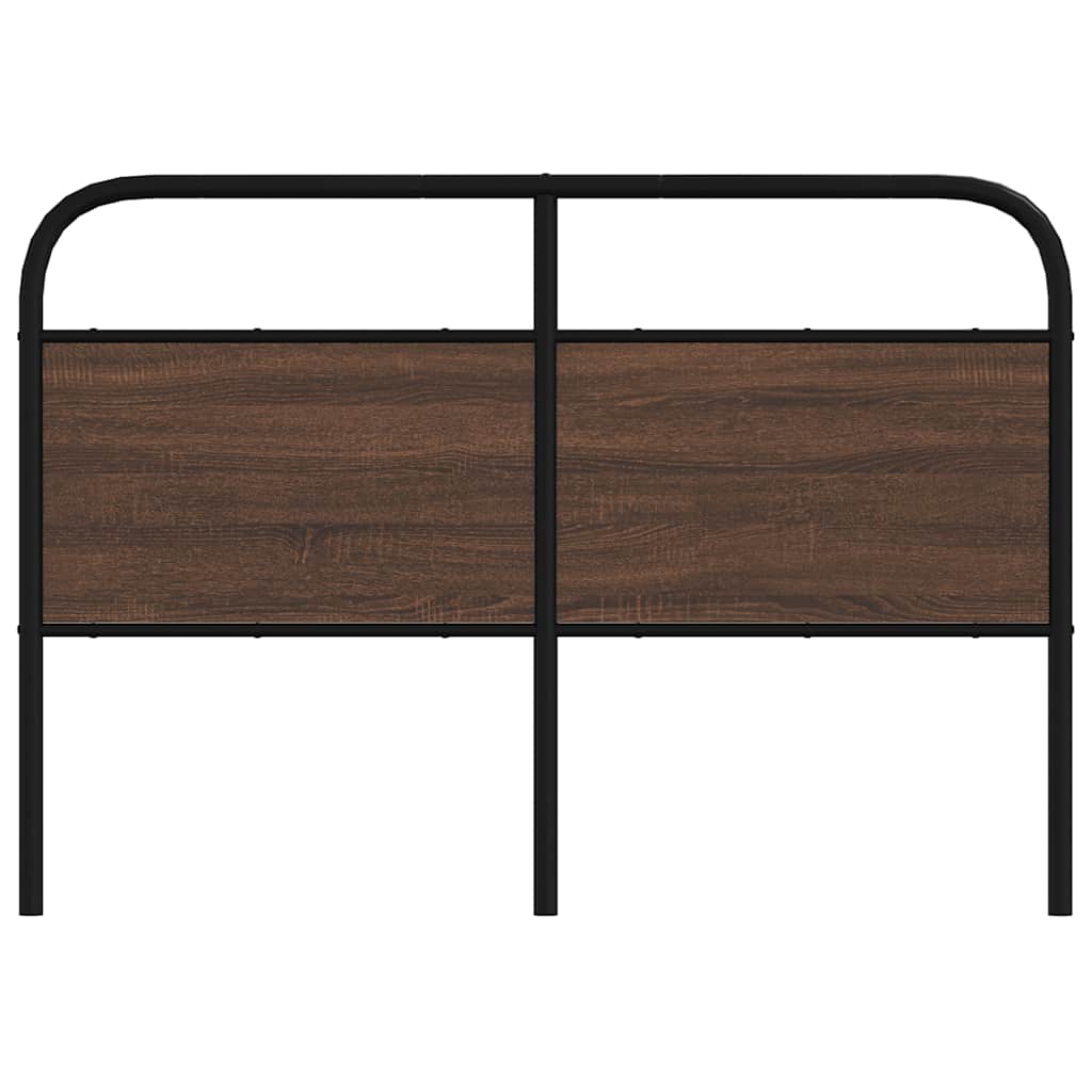 vidaXL Ersatz-Kopfteil Braun Eichen-Optik 120 cm Stahl und Holzwerkstoff