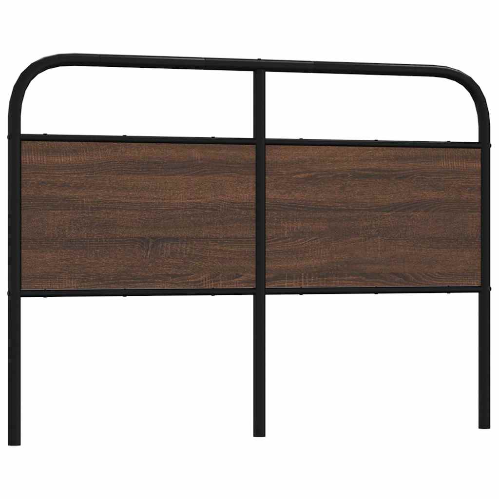 vidaXL Ersatz-Kopfteil Braun Eichen-Optik 140 cm Stahl und Holzwerkstoff