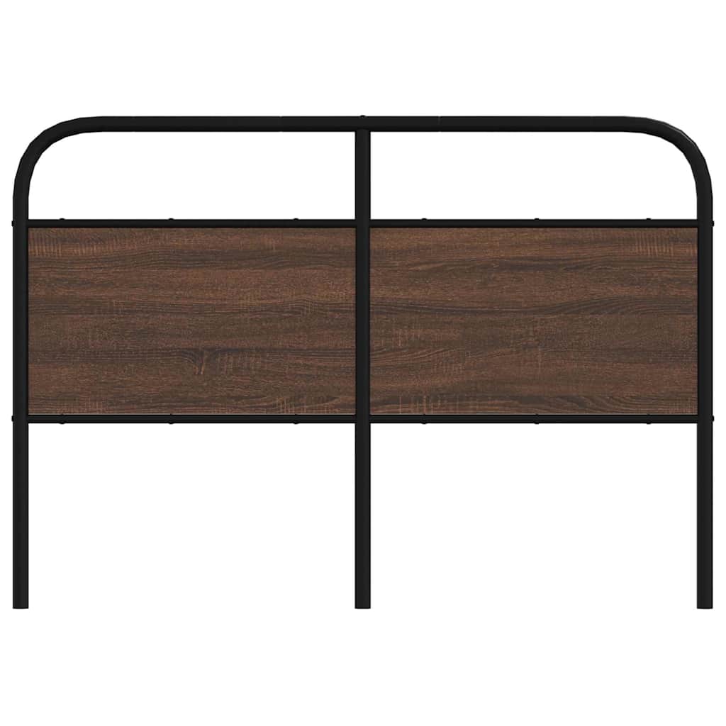 vidaXL Ersatz-Kopfteil Braun Eichen-Optik 140 cm Stahl und Holzwerkstoff