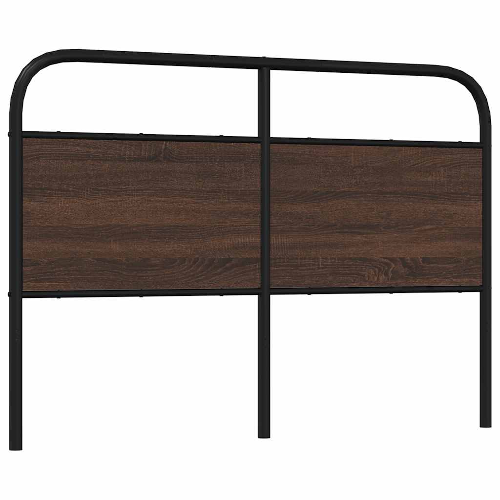 vidaXL Ersatz-Kopfteil Braun Eichen-Optik 140 cm Stahl und Holzwerkstoff