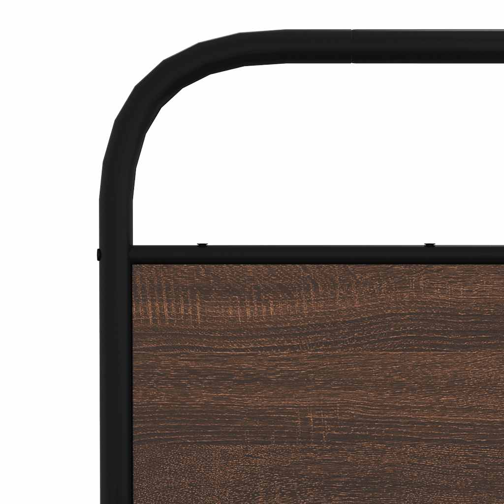 vidaXL Ersatz-Kopfteil Braun Eichen-Optik 140 cm Stahl und Holzwerkstoff