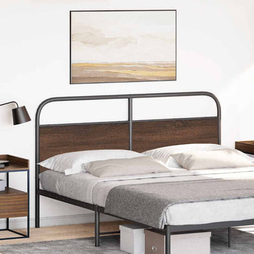 vidaXL Ersatz-Kopfteil Braun Eichen-Optik 160 cm Stahl und Holzwerkstoff