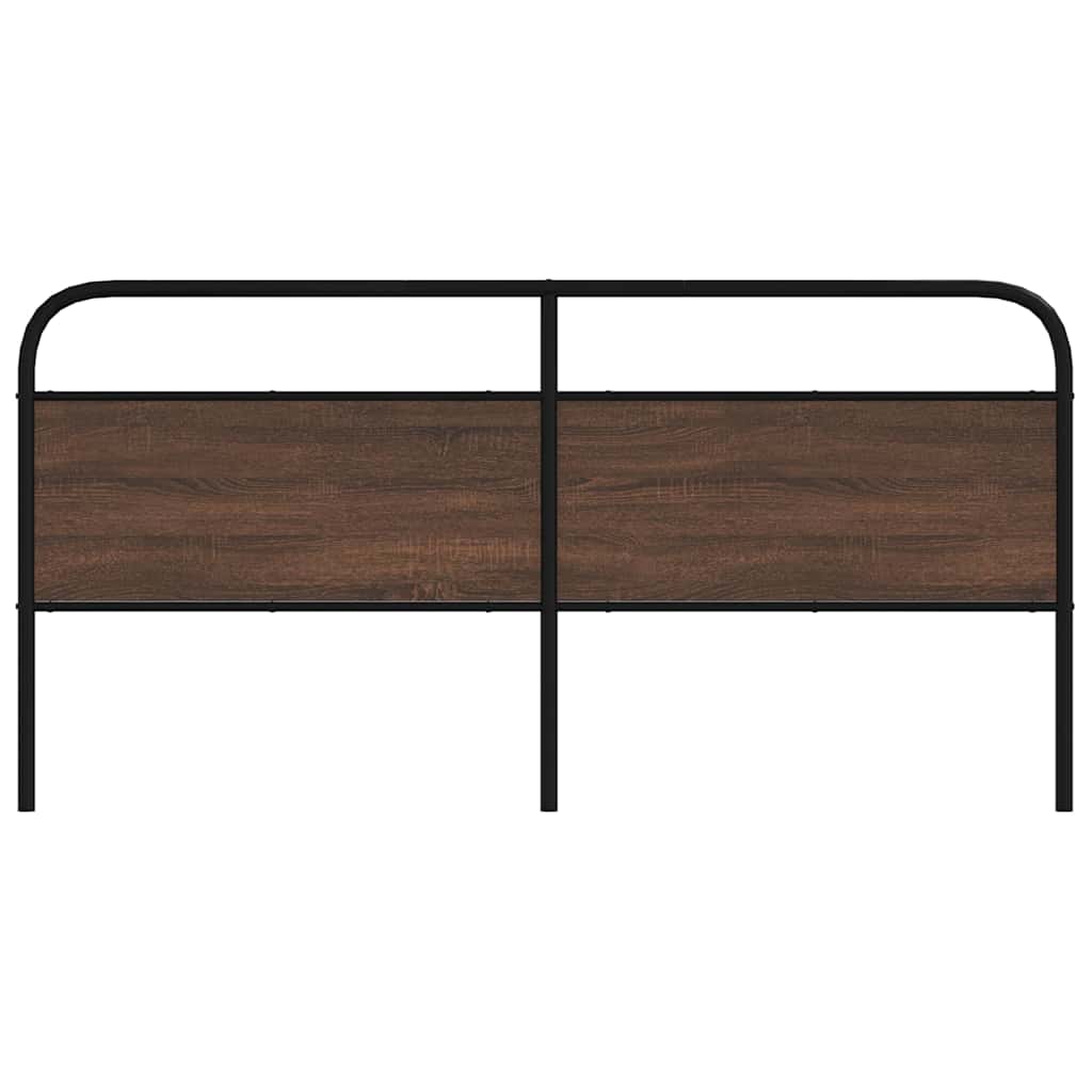 vidaXL Ersatz-Kopfteil Braun Eichen-Optik 180 cm Stahl und Holzwerkstoff