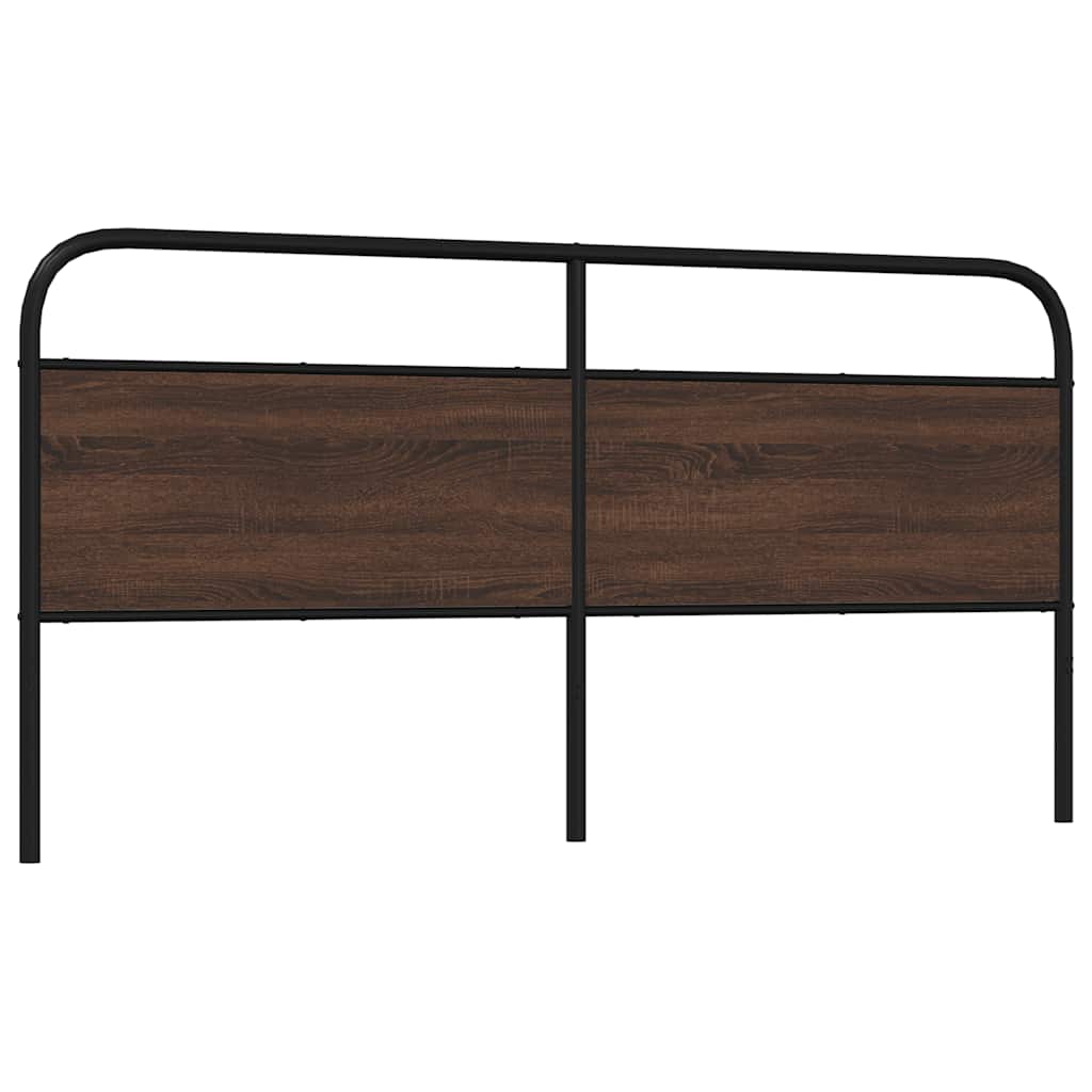 vidaXL Ersatz-Kopfteil Braun Eichen-Optik 180 cm Stahl und Holzwerkstoff