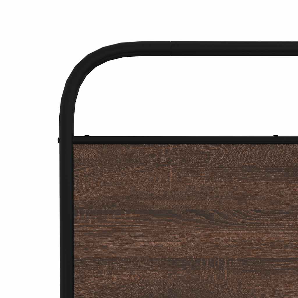 vidaXL Ersatz-Kopfteil Braun Eichen-Optik 180 cm Stahl und Holzwerkstoff
