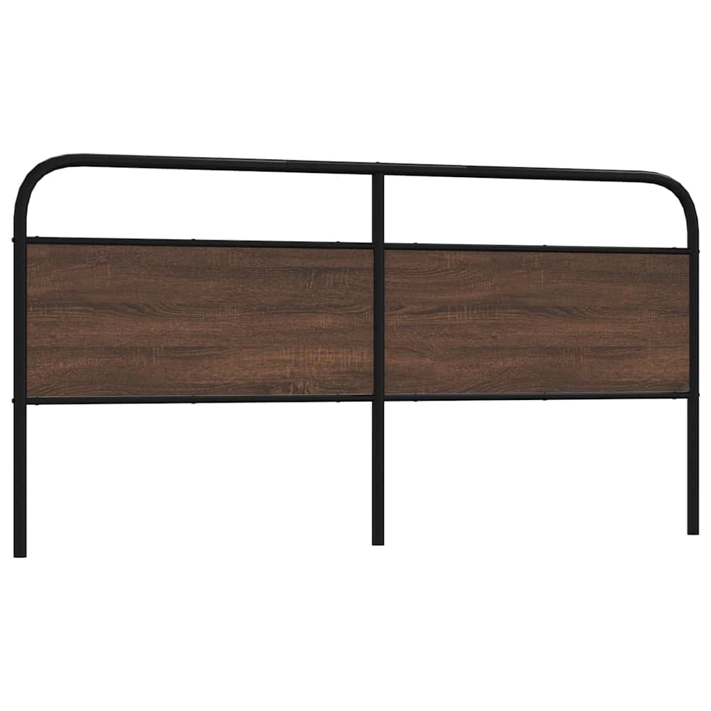 vidaXL Ersatz-Kopfteil Braun Eichen-Optik 190 cm Stahl und Holzwerkstoff