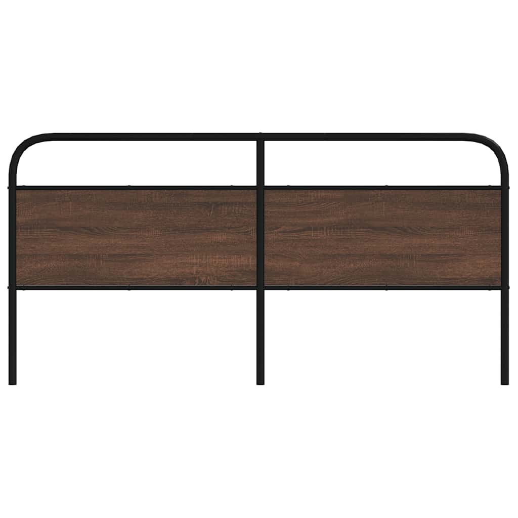 vidaXL Ersatz-Kopfteil Braun Eichen-Optik 190 cm Stahl und Holzwerkstoff