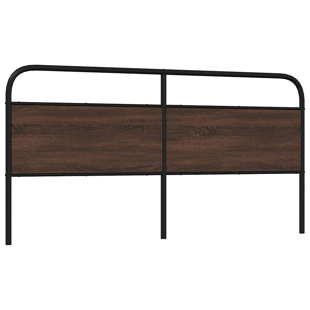 vidaXL Ersatz-Kopfteil Braun Eichen-Optik 190 cm Stahl und Holzwerkstoff