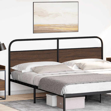 vidaXL Ersatz-Kopfteil Braun Eichen-Optik 200 cm Stahl und Holzwerkstoff